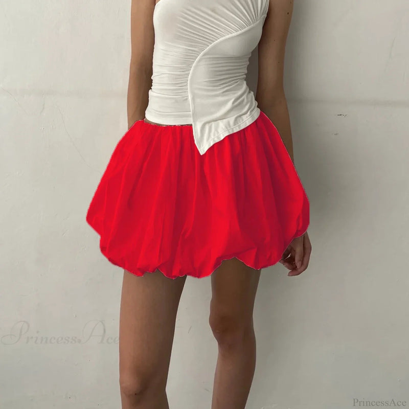 Lantern Puffball Elastic Skirt
