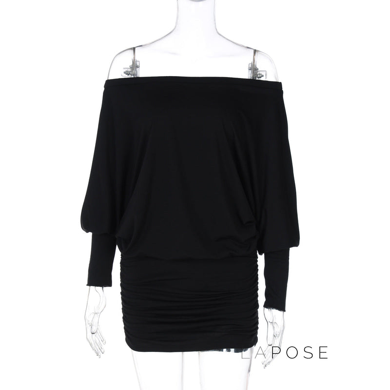 Aaliya Off Shoulder Ruched Mini Dress
