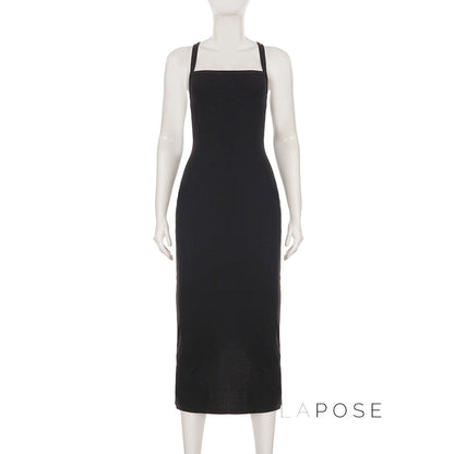 Abrianna Halter Backless Maxi Dress