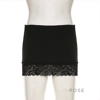 Adalae Bodycon Lace Mini Skirt