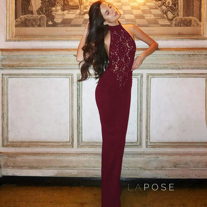 Addeline Halter Backless Maxi Dress