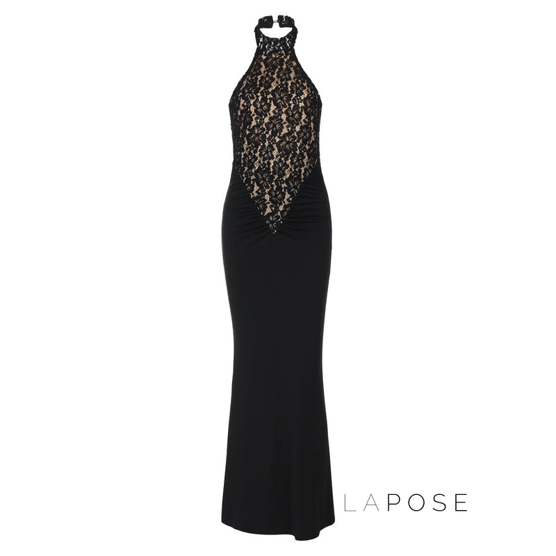Addeline Halter Backless Maxi Dress