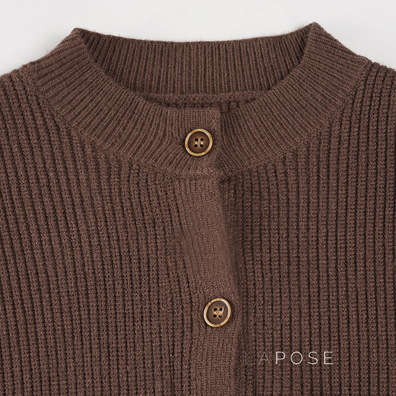 Addilyn Brown Knitted Cardigan