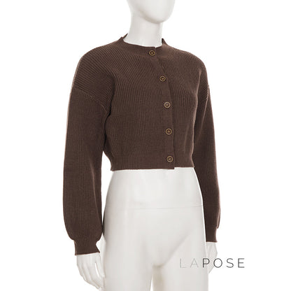 Addilyn Brown Knitted Cardigan