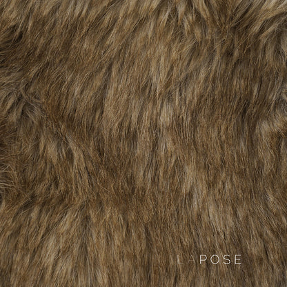Adeline Khaki Faux Fur Shorts