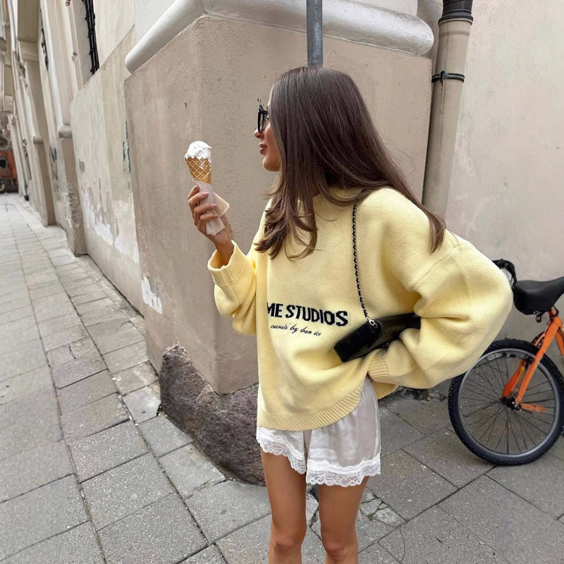 Adrian Cozy Letter Sweater