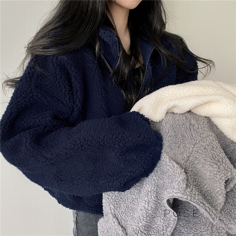Akilah Cozy Stand Collar Cardigan