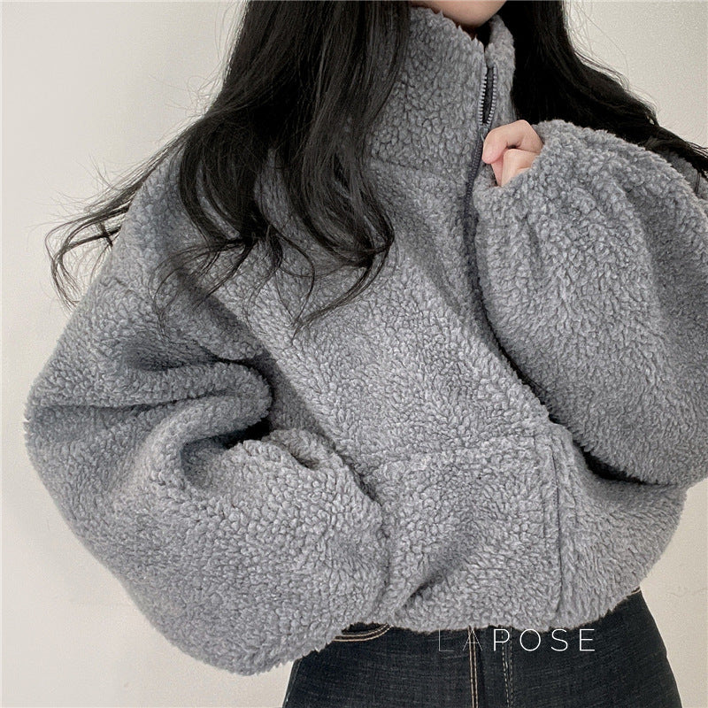 Akilah Cozy Stand Collar Cardigan