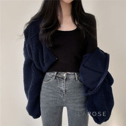Akilah Cozy Stand Collar Cardigan