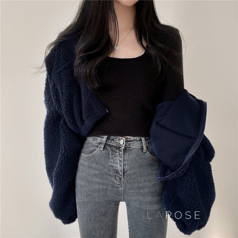 Akilah Cozy Stand Collar Cardigan