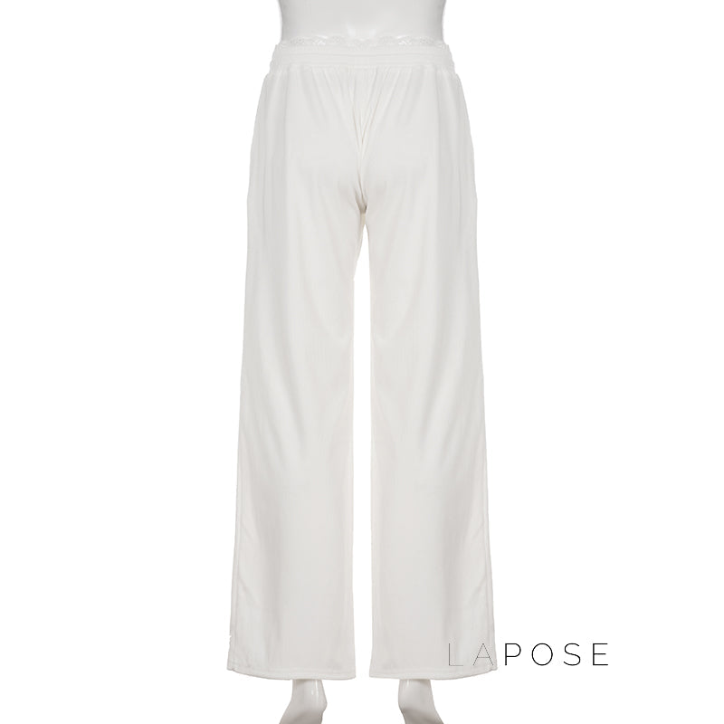 Alba Lace Patchwork Corduroy Pants