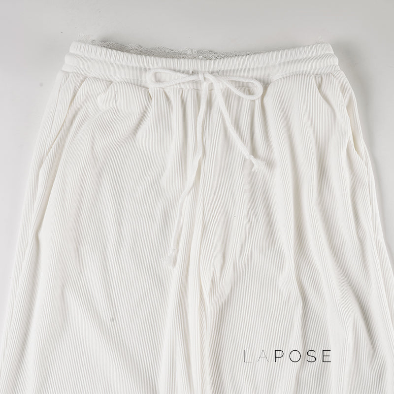 Alba Lace Patchwork Corduroy Pants