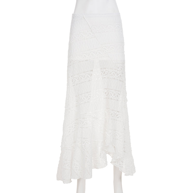Alianny Eyelet Lace Midi Skirt