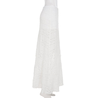 Alianny Eyelet Lace Midi Skirt