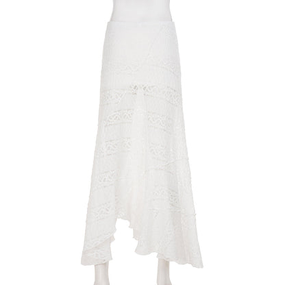 Alianny Eyelet Lace Midi Skirt
