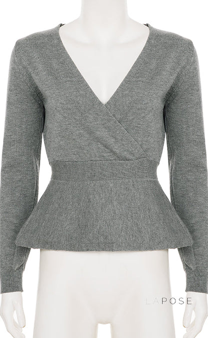 Allanah Ruffle Hem Knit Sweater