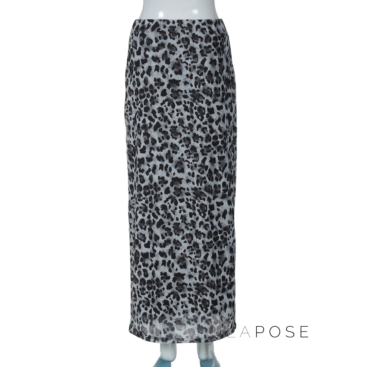Alyssa Leopard Mesh Maxi Skirt