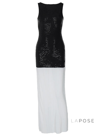 Anabia Black Sequin Maxi Dress