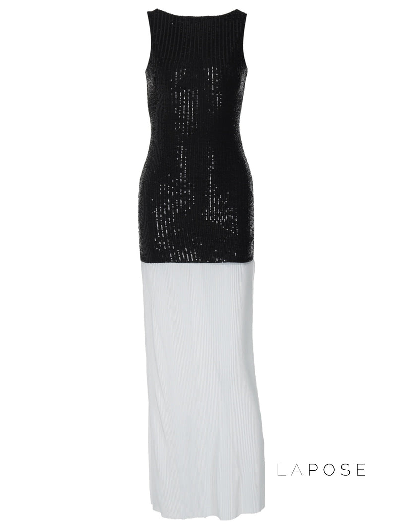 Anabia Black Sequin Maxi Dress