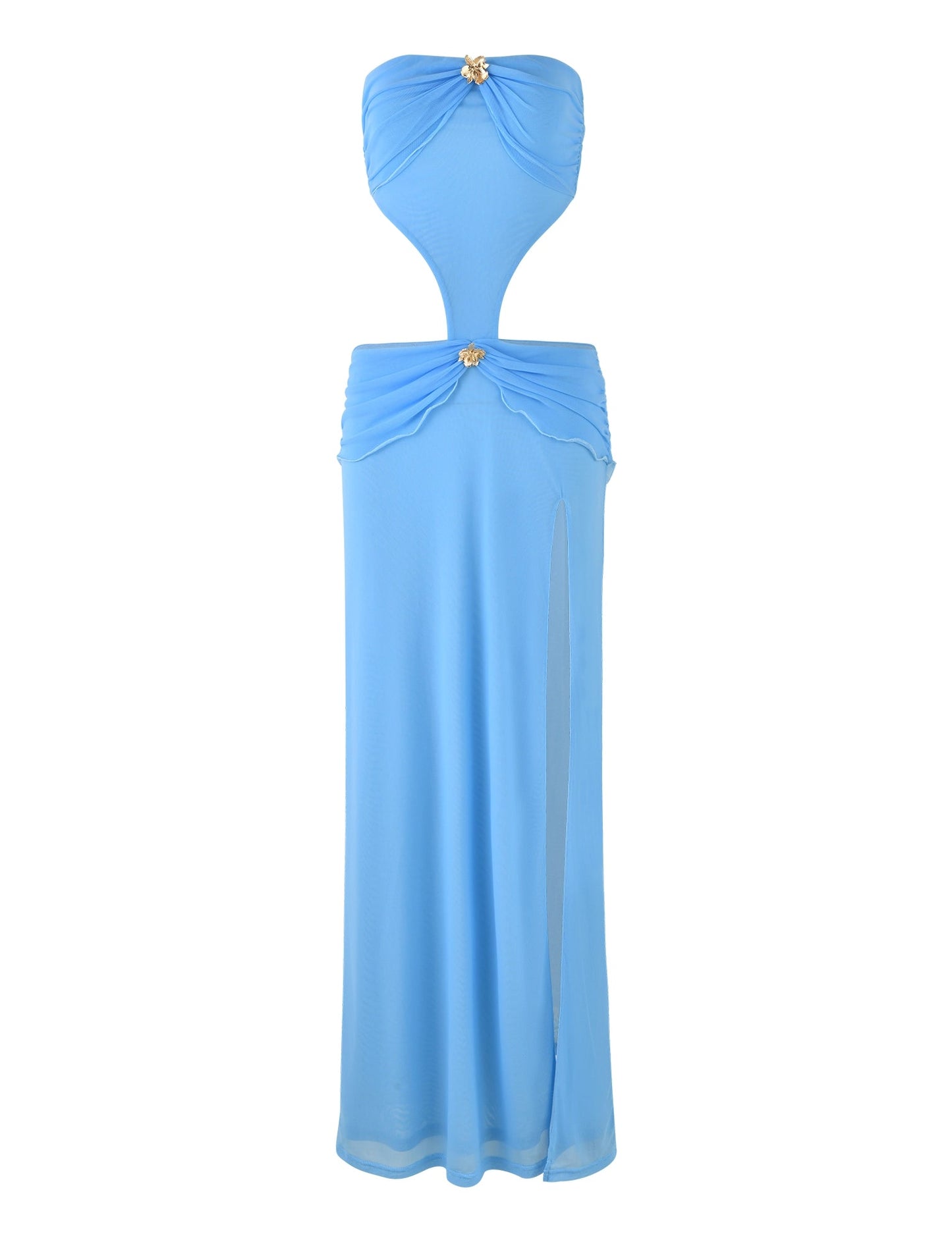 Arantza Ruched Cut-out Maxi Dress
