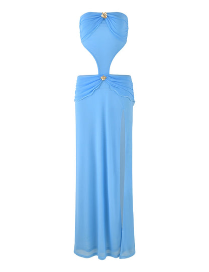 Arantza Ruched Cut-out Maxi Dress