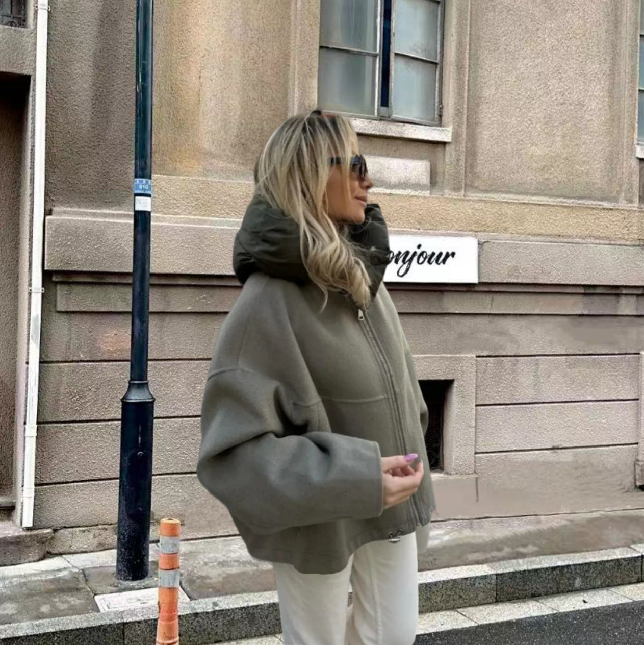 Ariadna Detachable Wool Cropped Coat