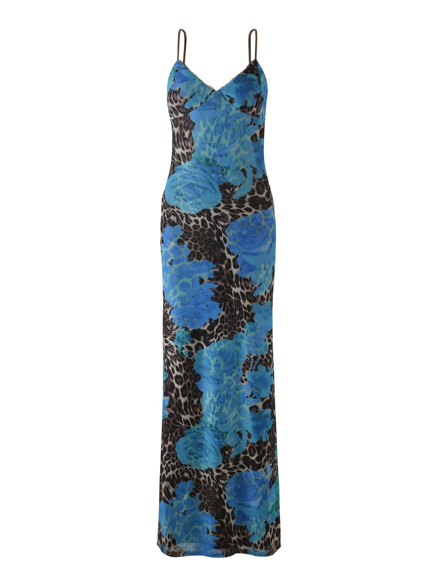 Arlette Radiant Maxi Dress - Blue Leopard