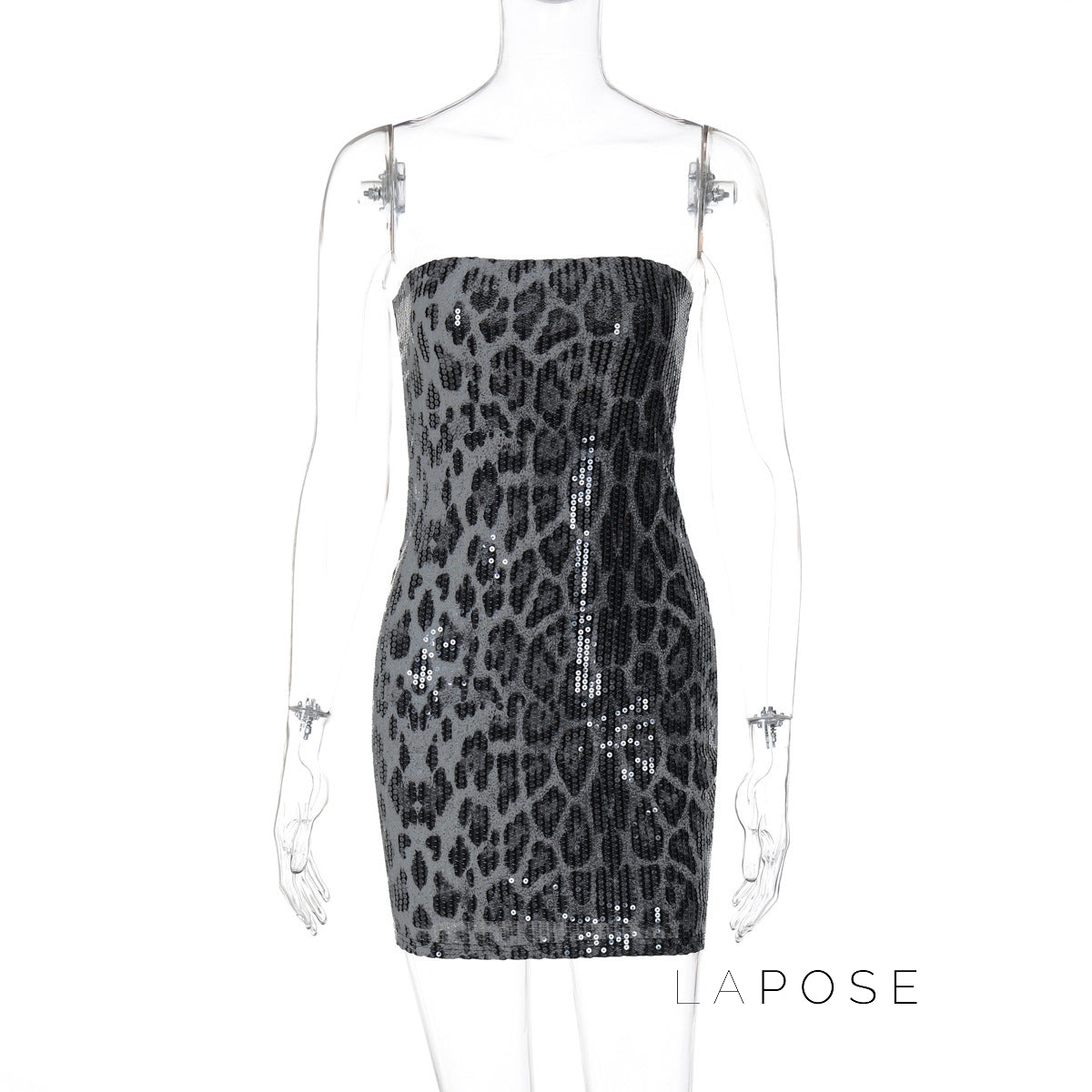 Ashlee Leopard Sequin Mini Dress