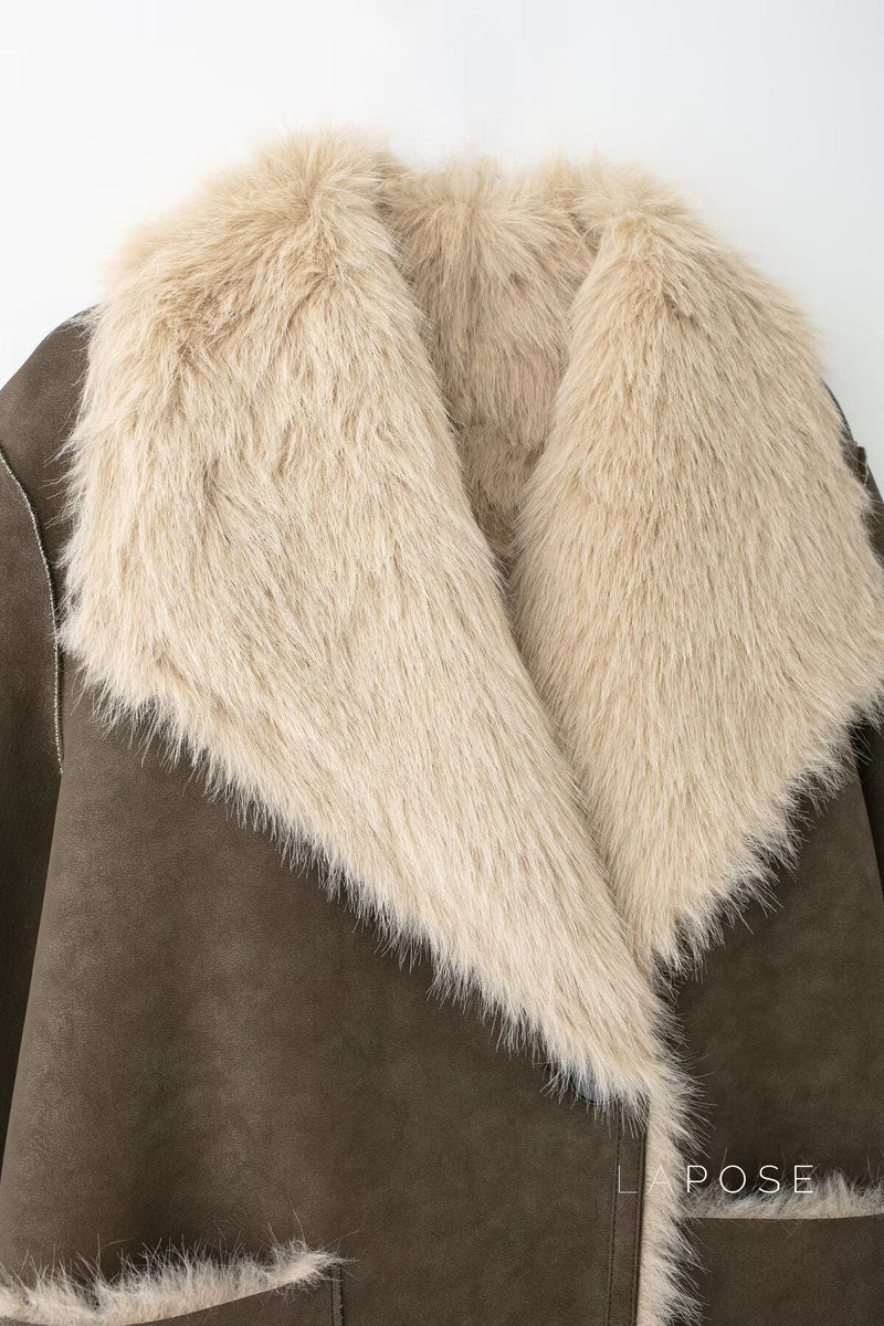 Azlyn Reversible Faux Fur Coat