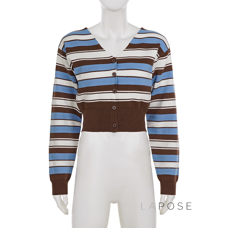Blakelynn Striped Button Cardigan
