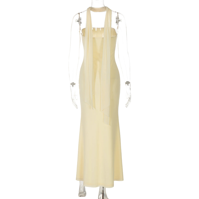 Bostyn Strapless Slit Maxi Dress