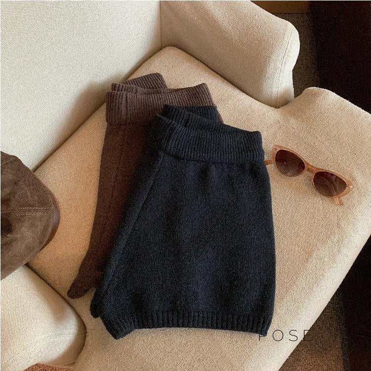 Bria Knit Wide-leg Shorts
