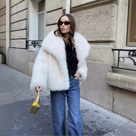 Brisa Plush Faux Fur Coat