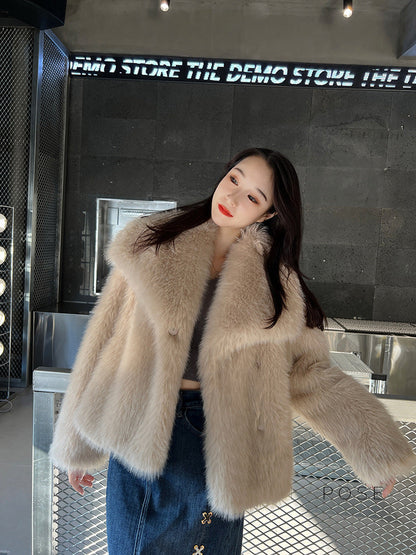 Brisa Plush Faux Fur Coat