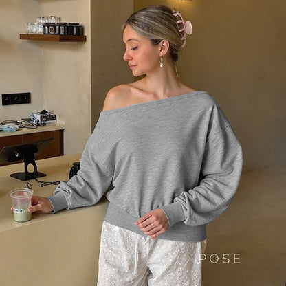 Brookelynn Off Shoulder Sweatshirt