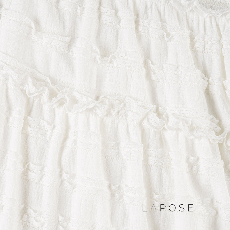 Bryn Ruffle Asymmetric Maxi Skirt