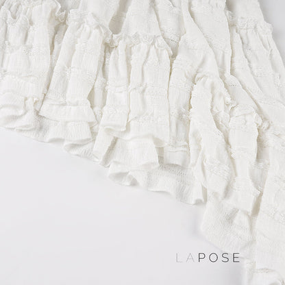 Bryn Ruffle Asymmetric Maxi Skirt