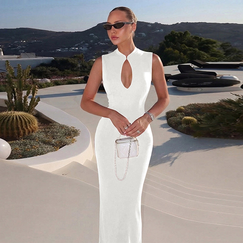 Cut-out Slit Maxi Dress
