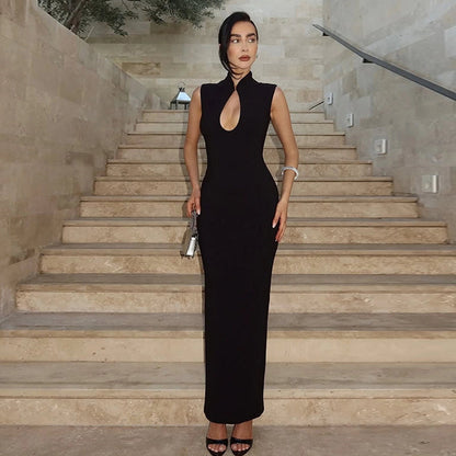 Cut-out Slit Maxi Dress
