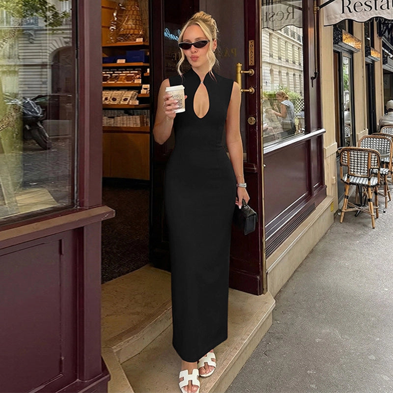 Cut-out Slit Maxi Dress