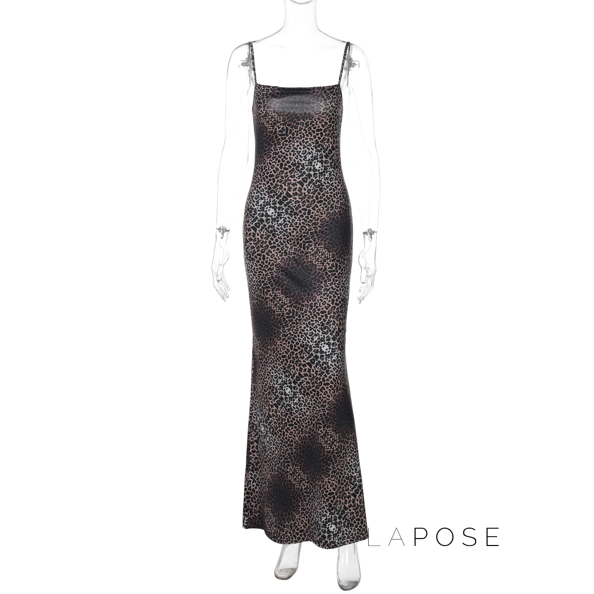 Damaris Strappy Leopard Maxi Dress