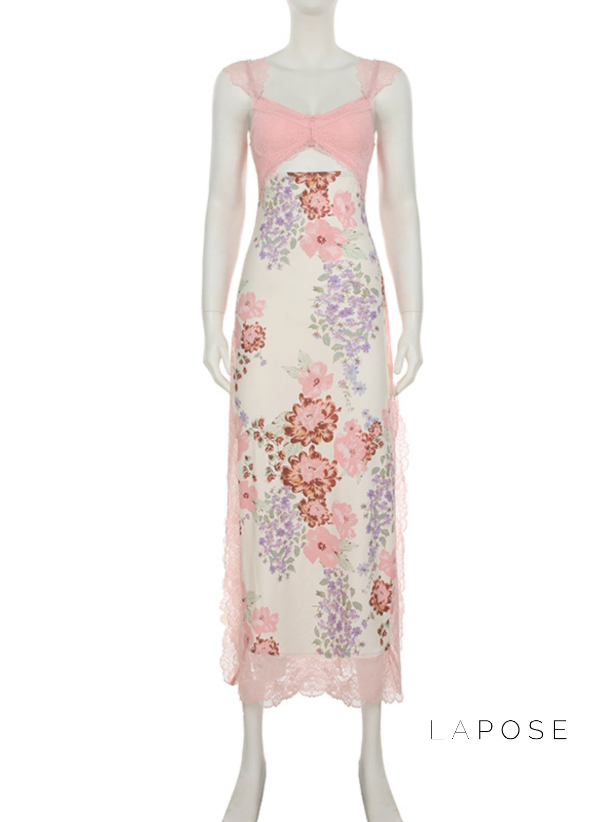 Darling Lace Slit Maxi Dress