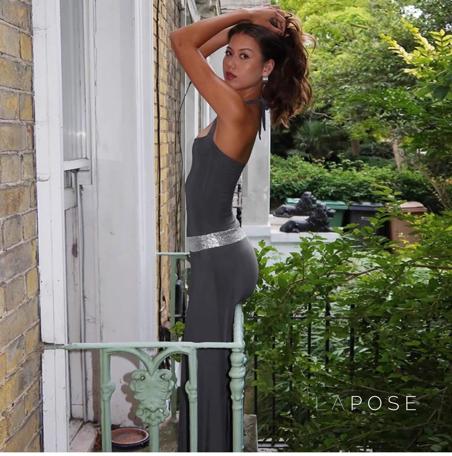 Eleanor Sequin Halter Maxi Dress