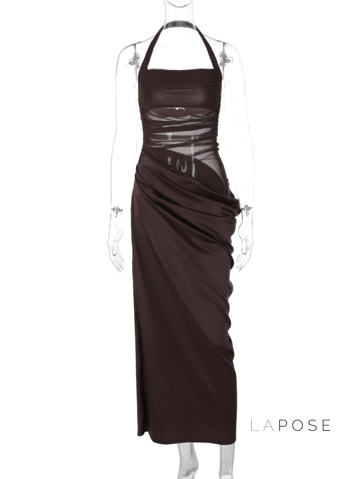 Emi Pleated Halter Maxi Dress