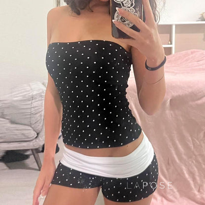 Emryn Polka Dot Shorts Set