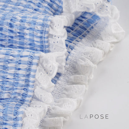 Farryn Scalloped Plaid Shorts