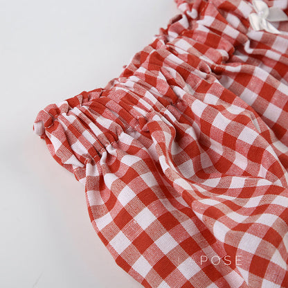 Fatoumata Bow Plaid Shorts
