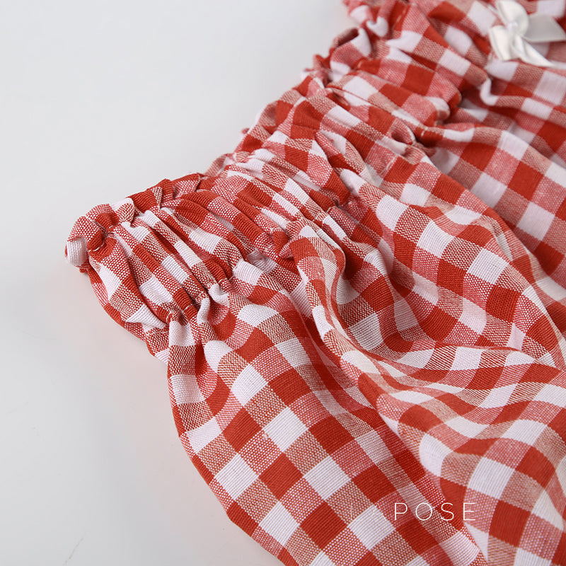 Fatoumata Bow Plaid Shorts