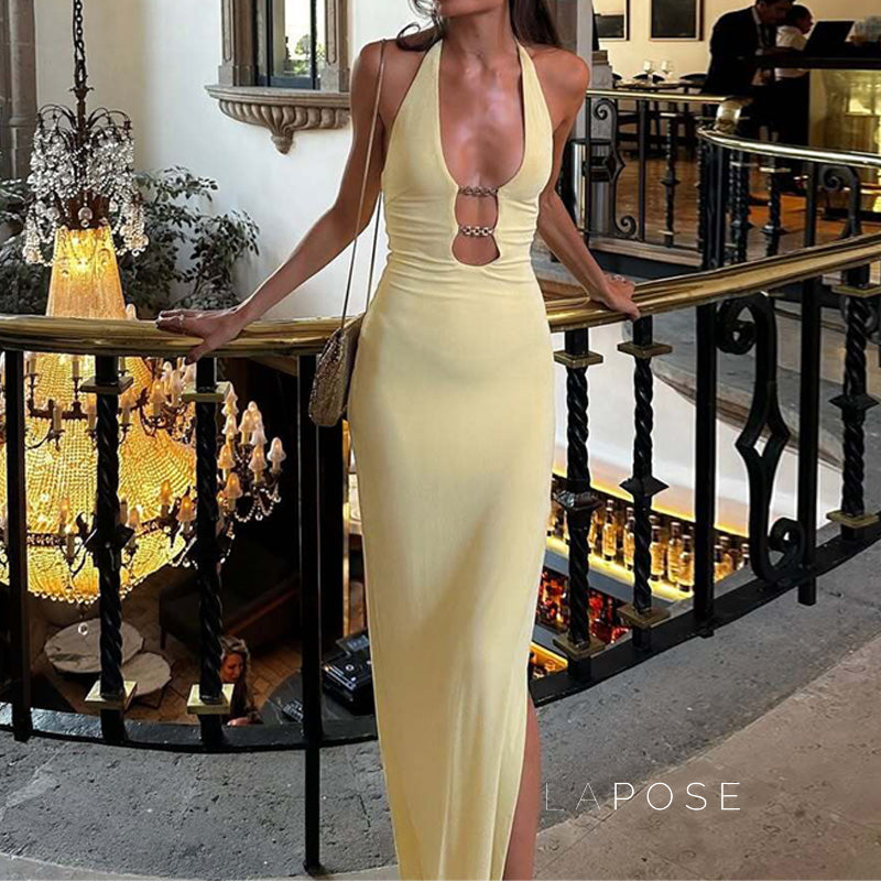 Goldie Halter Maxi Dress