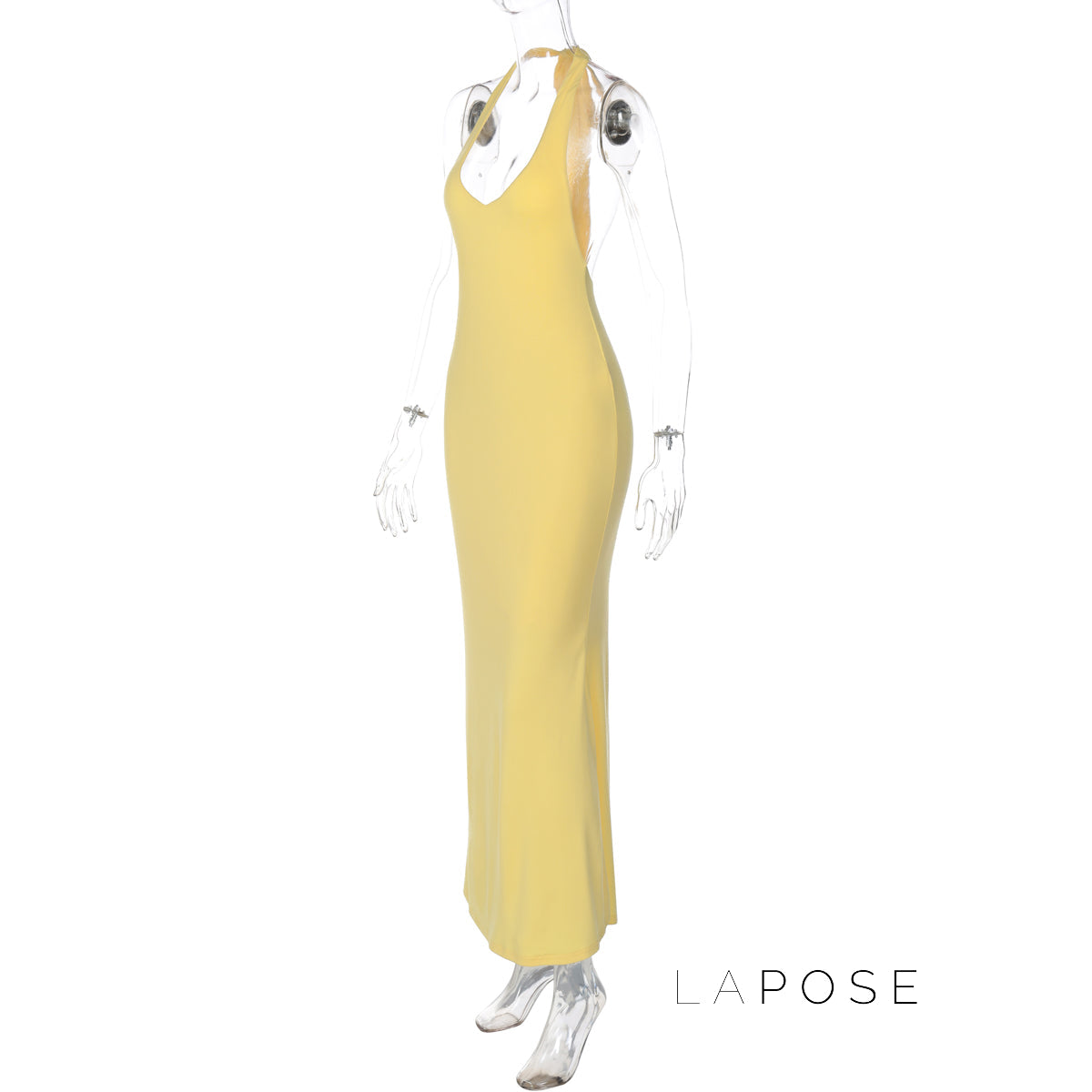 Holley Backless Halter Maxi Dress